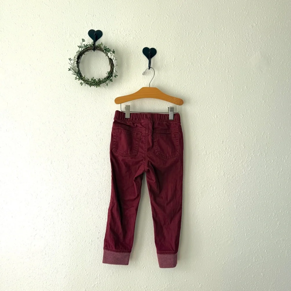Boys Cat & Jack Burgundy Jogger Pants Size 3T
